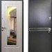 Дверь металлическая ЛИНИЯ NEW Букле капучино 960*2050 левая с зеркалом Металлические двери- Каталог Remont Doma